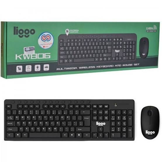 کیبورد و موس بی‌سیم liggo KW806