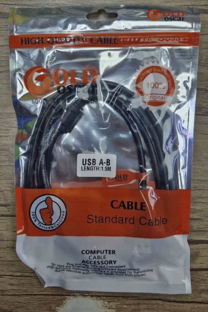 کابل پرینتر طلایی اسکار OSCAR طول 1.5 متر